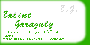 balint garaguly business card